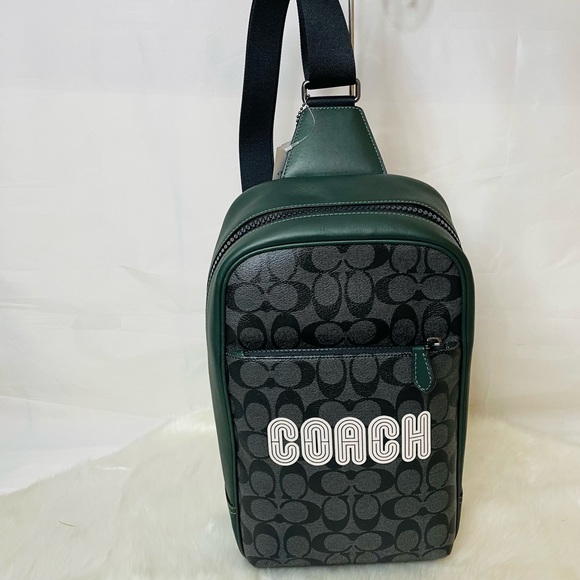NWT Coach Westway backpack in Colorblock Signature Canvas with Coach Patch Sling - Picture 4 of 14